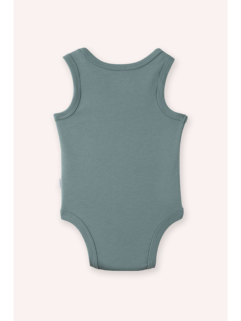 Yeşil Yenidoğan Yuvarlak Yaka Kolsuz Baskı Detaylı Mint 2'li Body-6