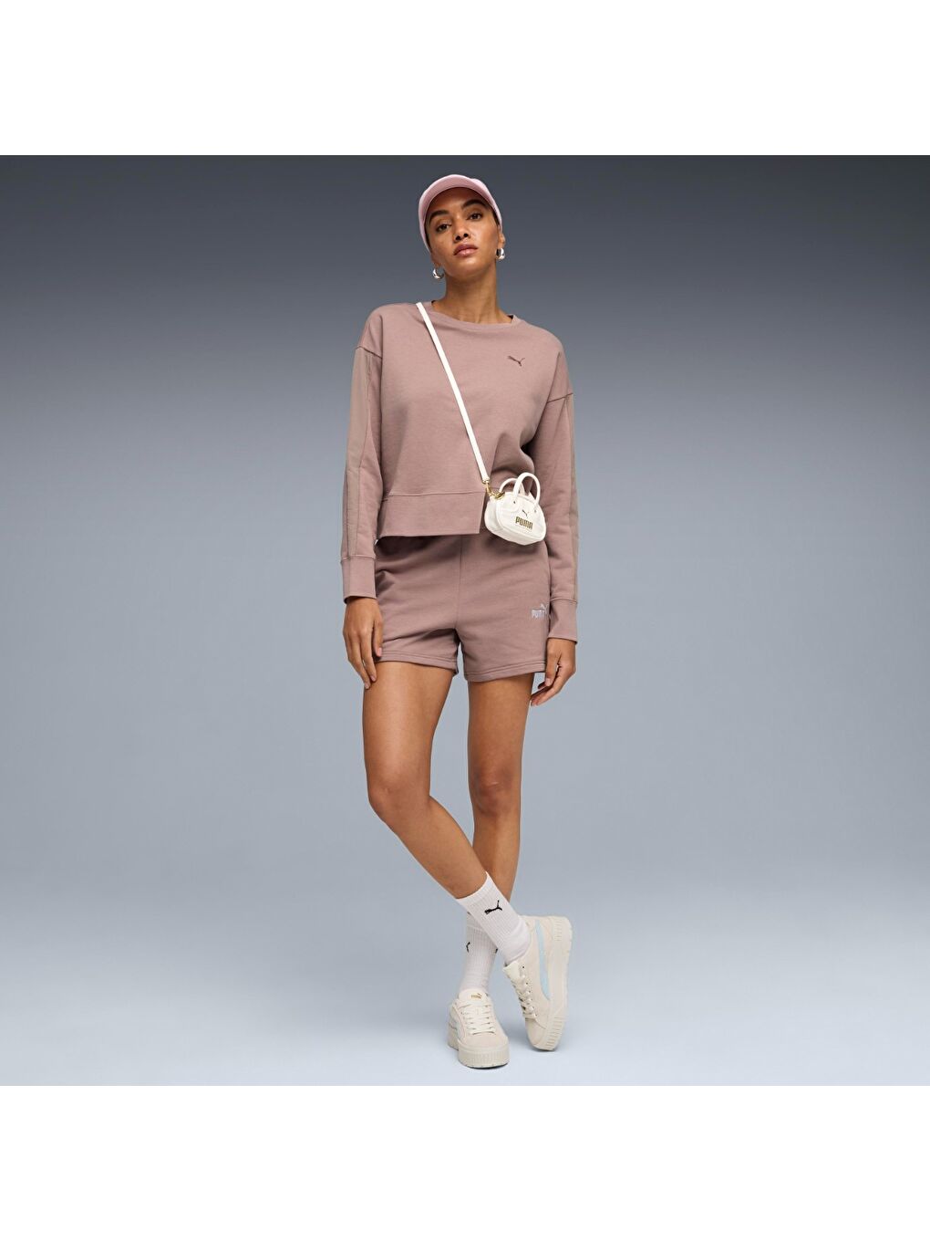 Essentials No 1 Logo Kadın Pembe Şort-2