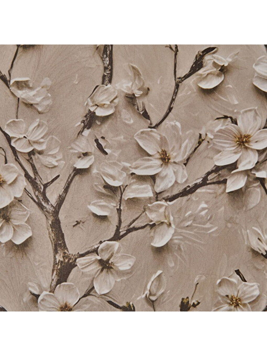 Ekru Deco Bloom Kanvas Tablo - Krem - 100x75 cm-2