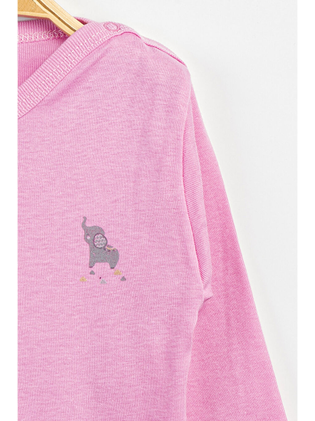 Pembe Erkek Kız Bebek Çıtçıtlı % 100 Pamuk Body & Zıbın 0 Ay - 12 Ay-2