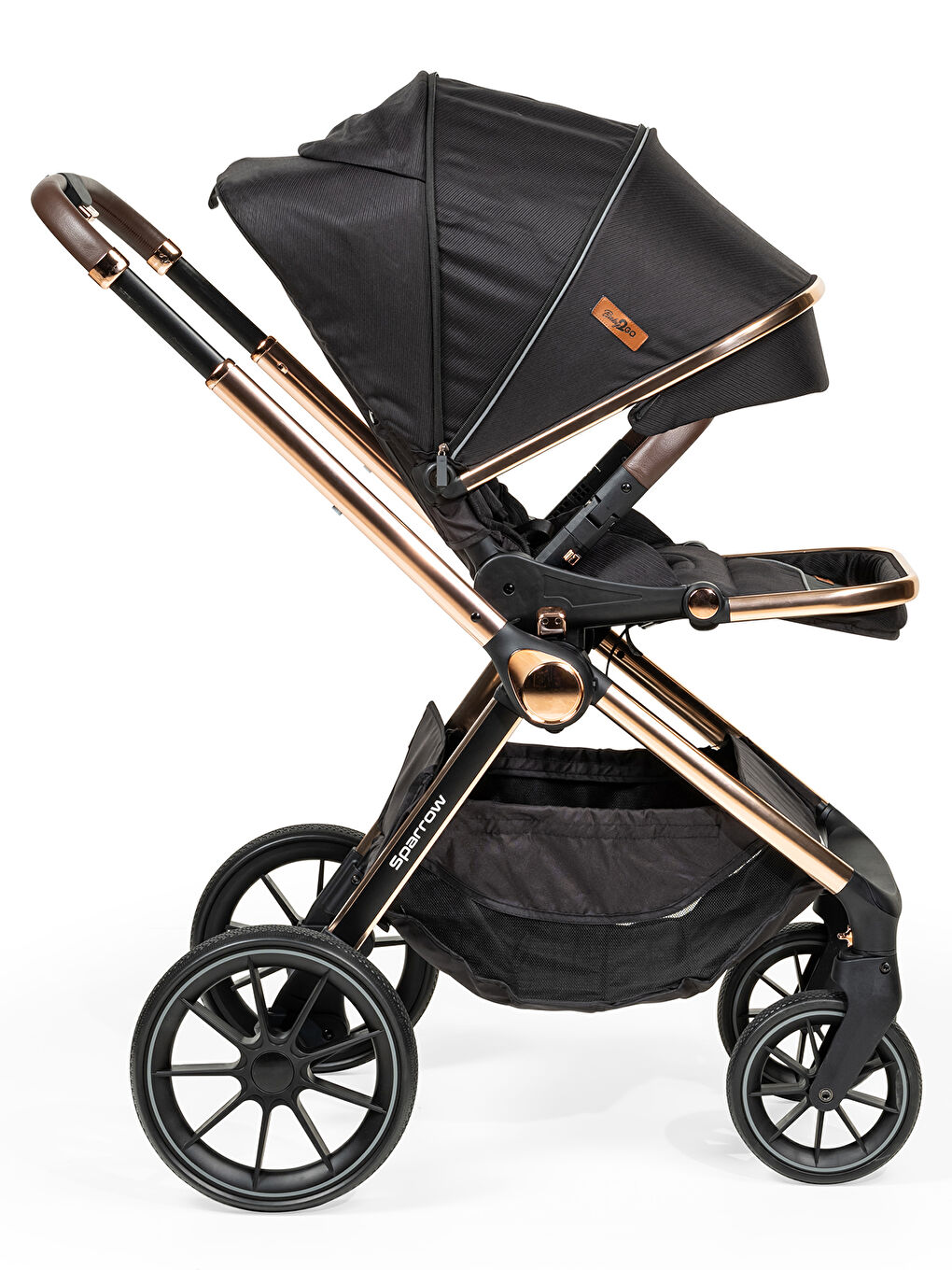 Sparrow Travel Sistem Bebek Arabası Kahverengi-11