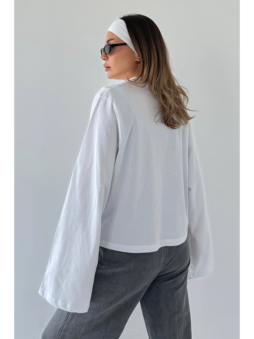 Geniş Kol Oversize 2'Li Paket T-Shirt 965 Siyah/Beyaz-9