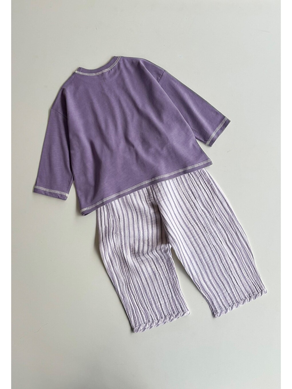 Oversize Pantolon Takım 2-10 Yaş Mor-1