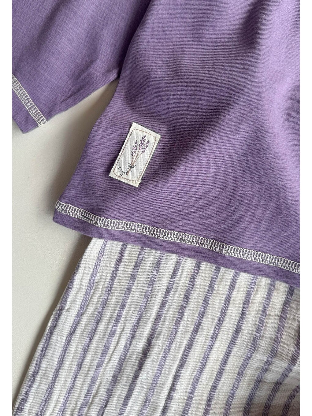Oversize Pantolon Takım 2-10 Yaş Mor-2
