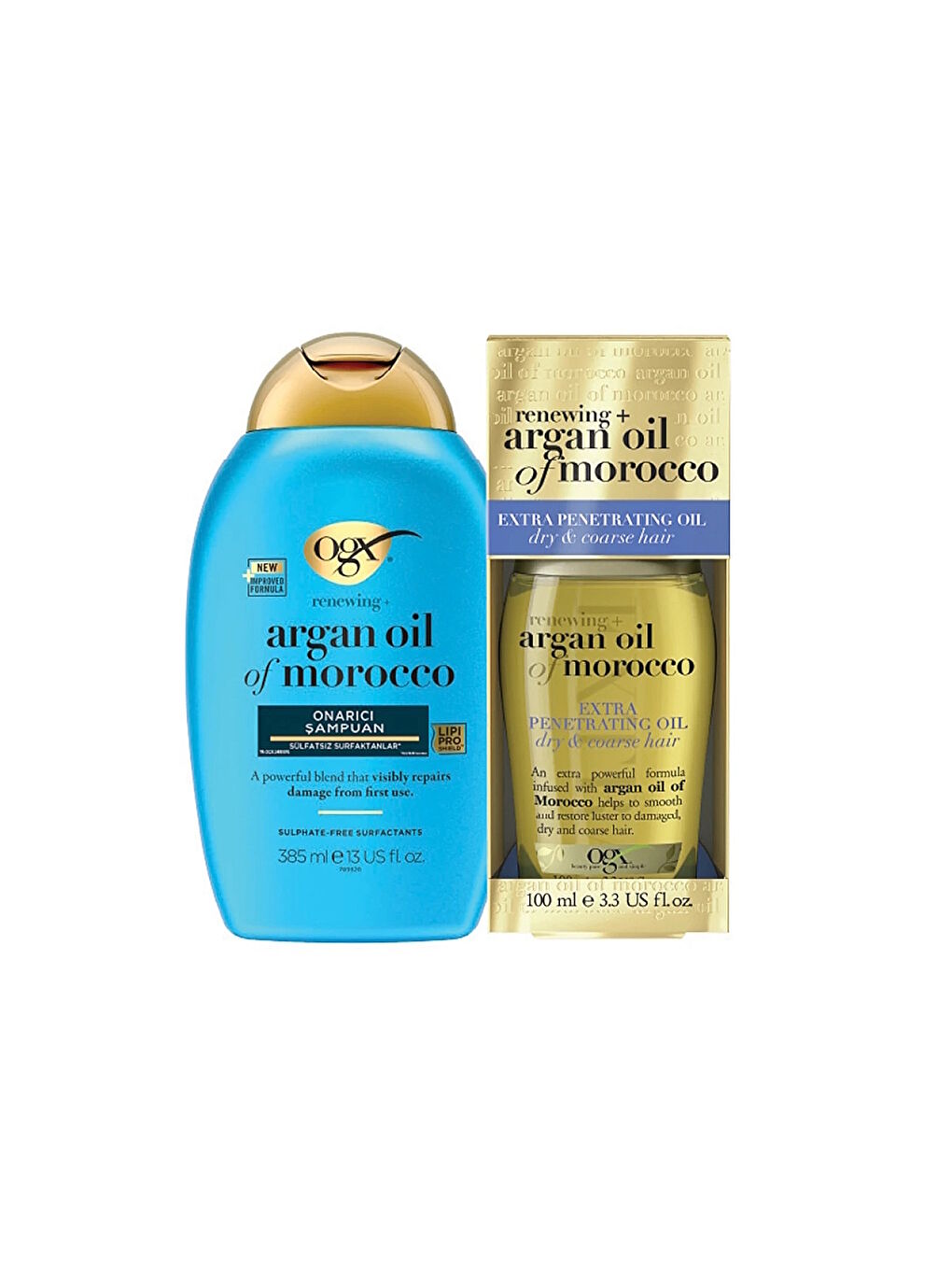Argan Oil of Morocco Şampuan 385 ml+Argan Saç Bakım Yağı 100 ml Set
