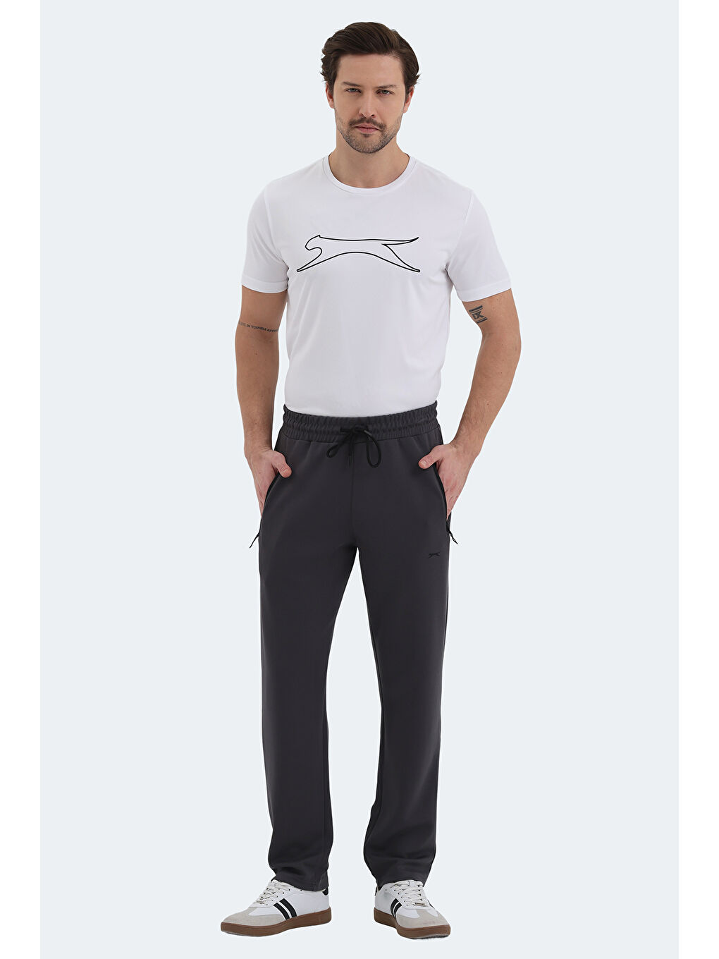 KINGSTOR I Erkek Fermuar Cepli Antrasit Eşofman Altı-6