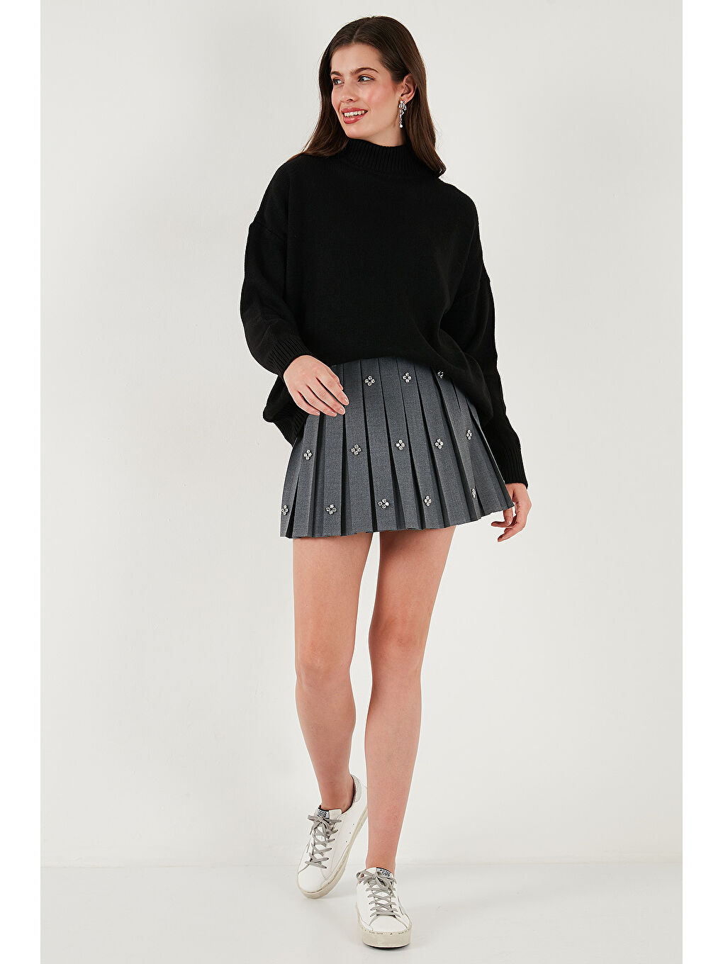 Pembe Oversize Fit Balıkçı Yaka Yumuşak Dokulu 2'li Paket Triko Kazak 680KZ00469S2-3