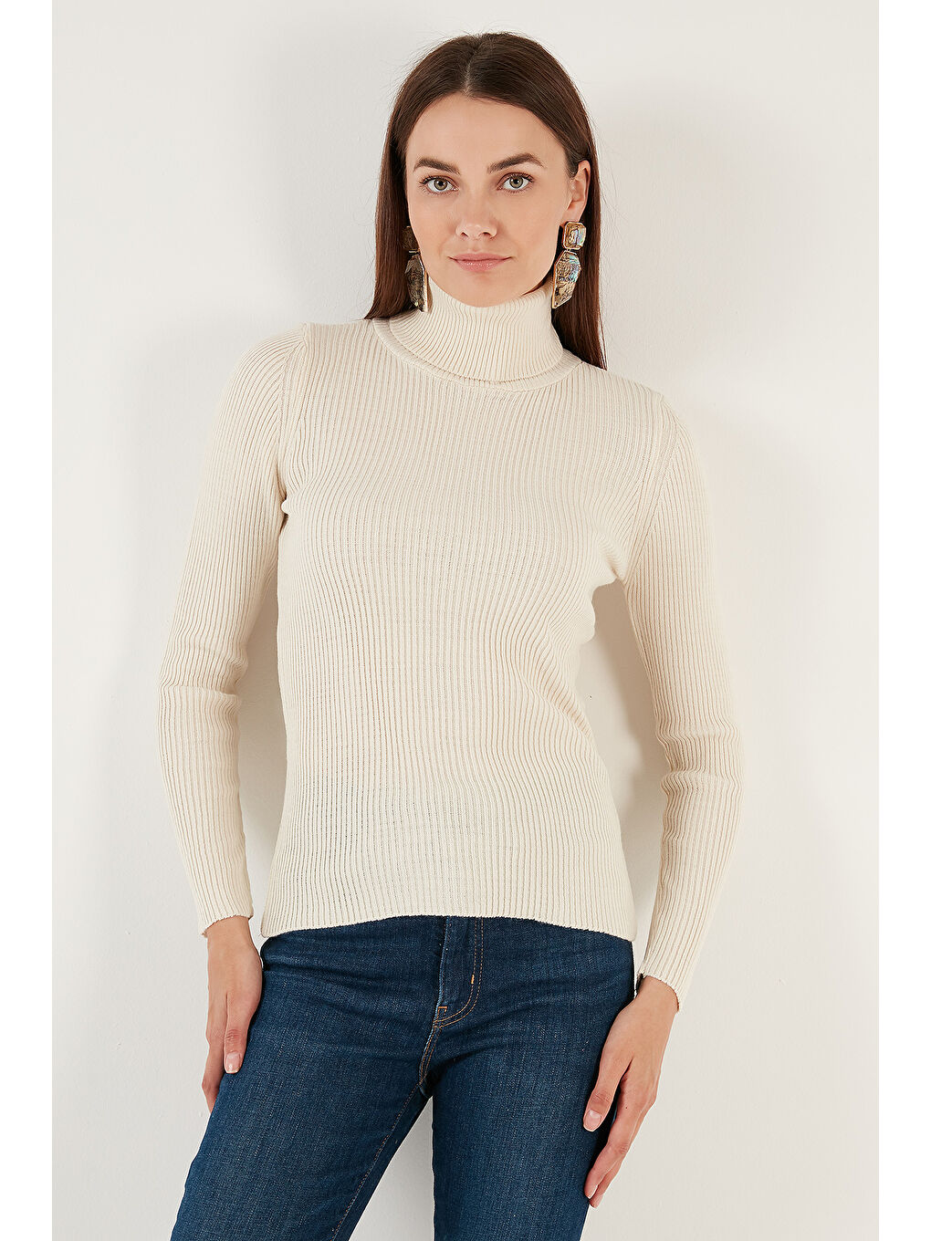 Sarı Fitilli Regular Fit Balıkçı Yaka Soft Akrilik 2'li Paket Kazak 4614102S2-1