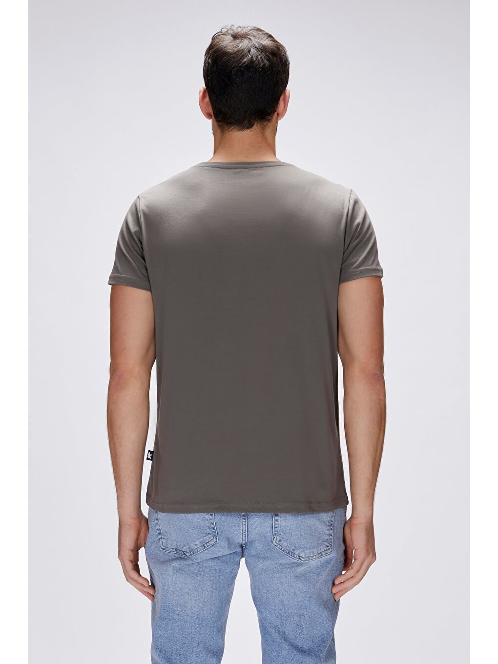 Gri Entree Antrasit Erkek Baskılı Tişört-3