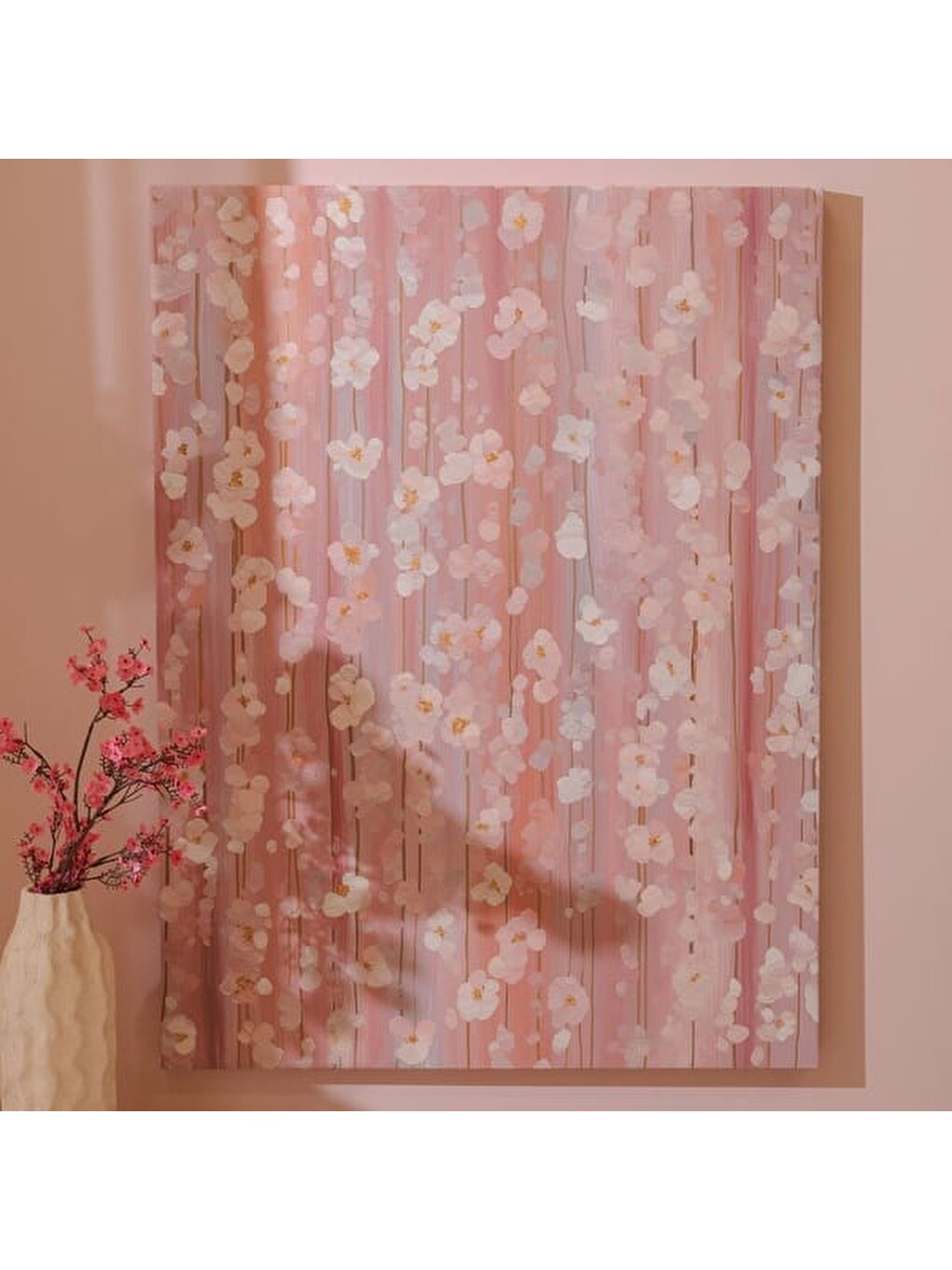 Deco Blossom Kanvas Tablo - Pembe - 75x100 cm