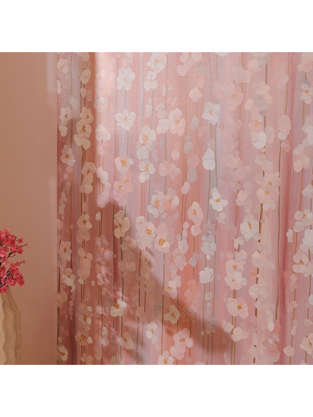 Deco Blossom Kanvas Tablo - Pembe - 75x100 cm-1