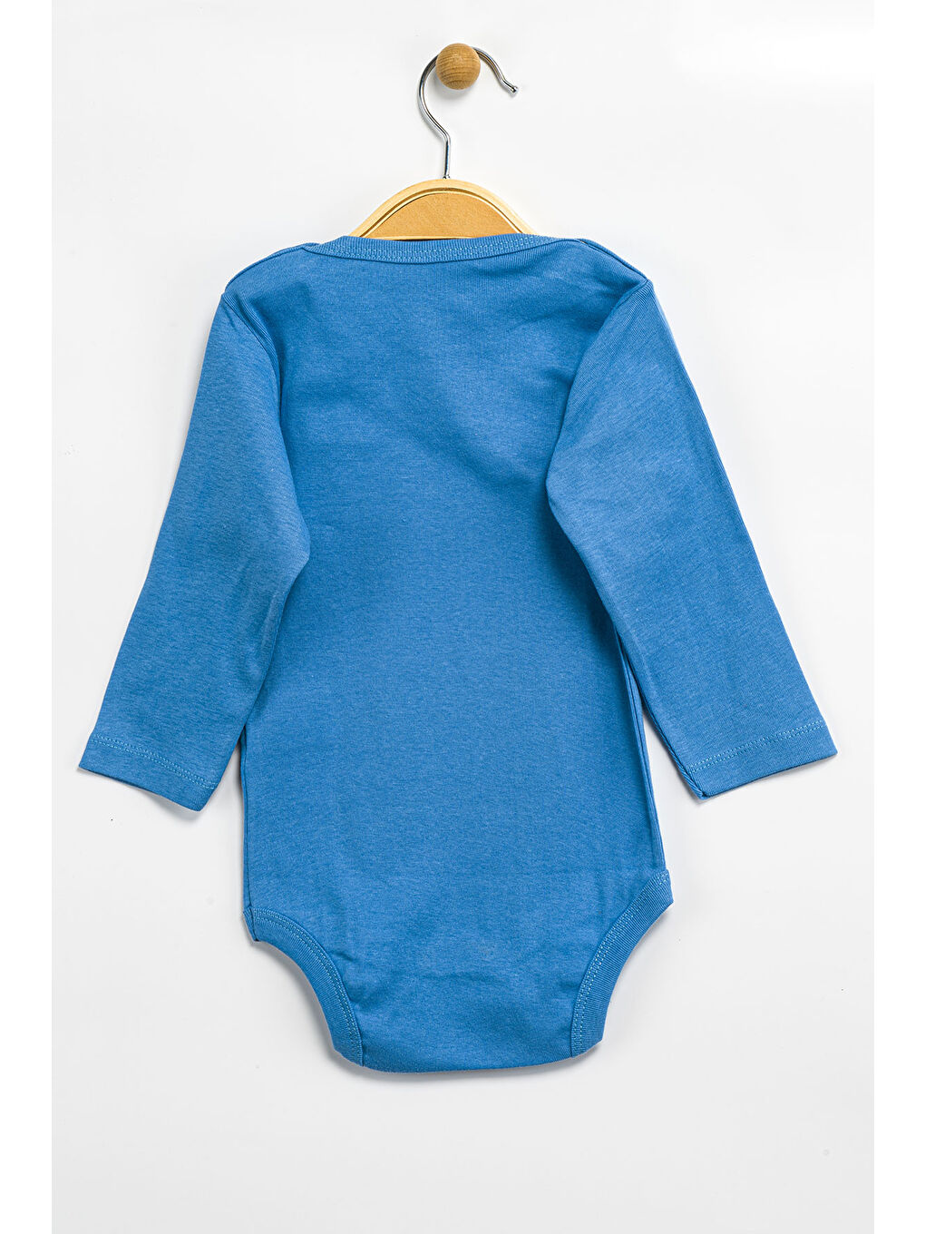 Mavi Erkek Kız Bebek Çıtçıtlı % 100 Pamuk Body & Zıbın 0 Ay - 12 Ay-1