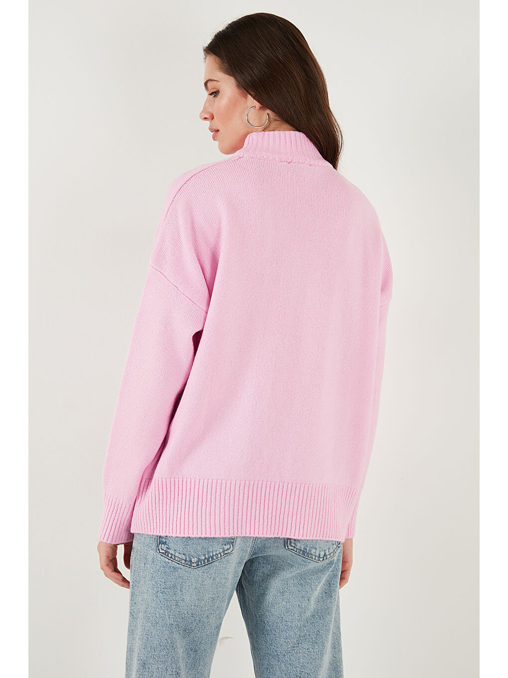 Gri Oversize Fit Balıkçı Yaka Yumuşak Dokulu 2'li Paket Triko Kazak 680KZ00469S2-4