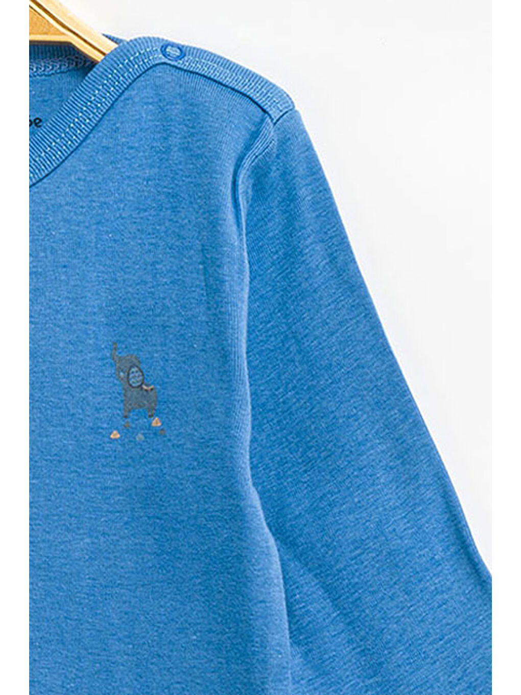 Mavi Erkek Kız Bebek Çıtçıtlı % 100 Pamuk Body & Zıbın 0 Ay - 12 Ay-2