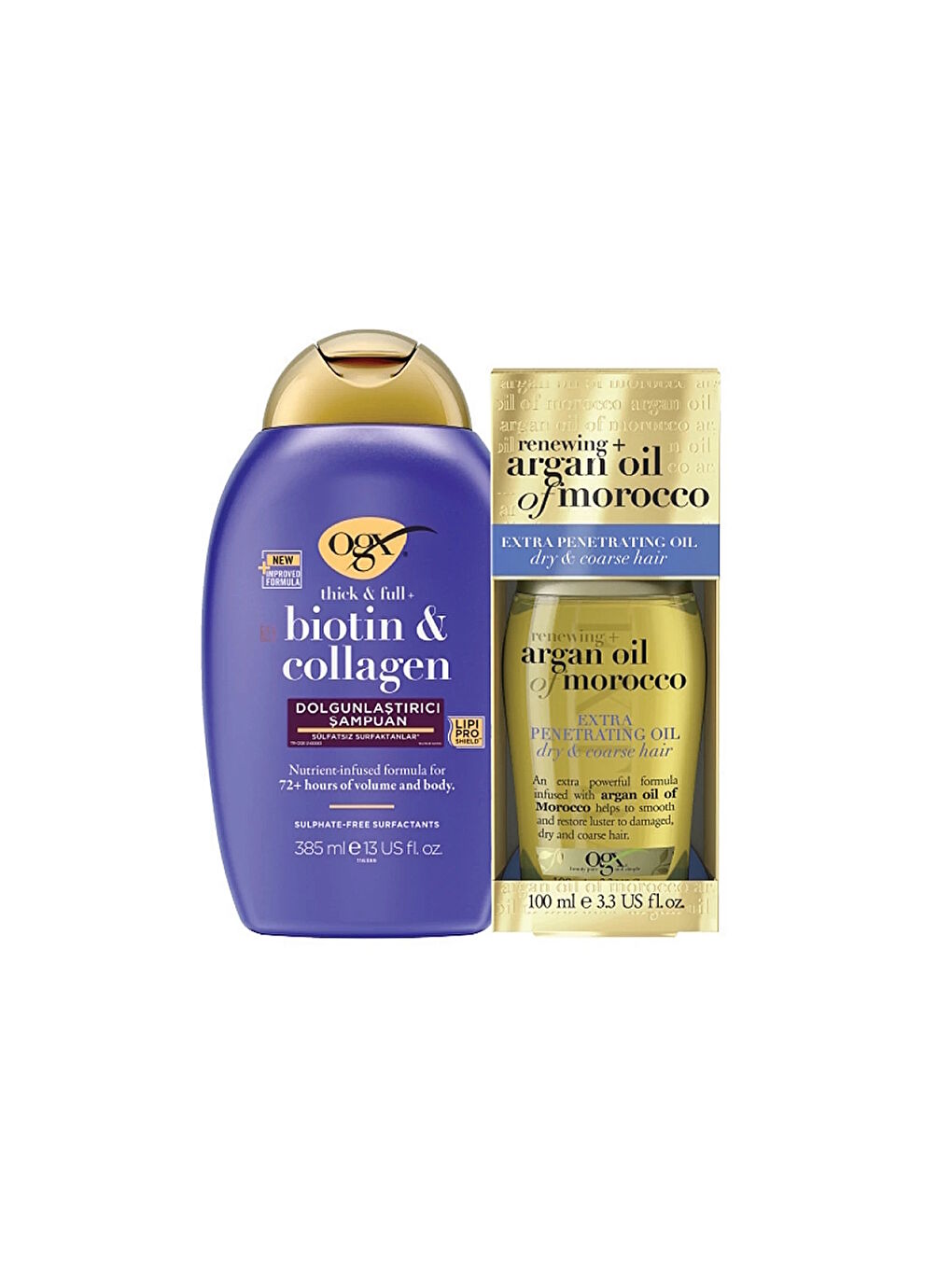 Biotin&Collagen Şampuan 385 ml+Argan Saç Bakım Yağı 100 ml Set