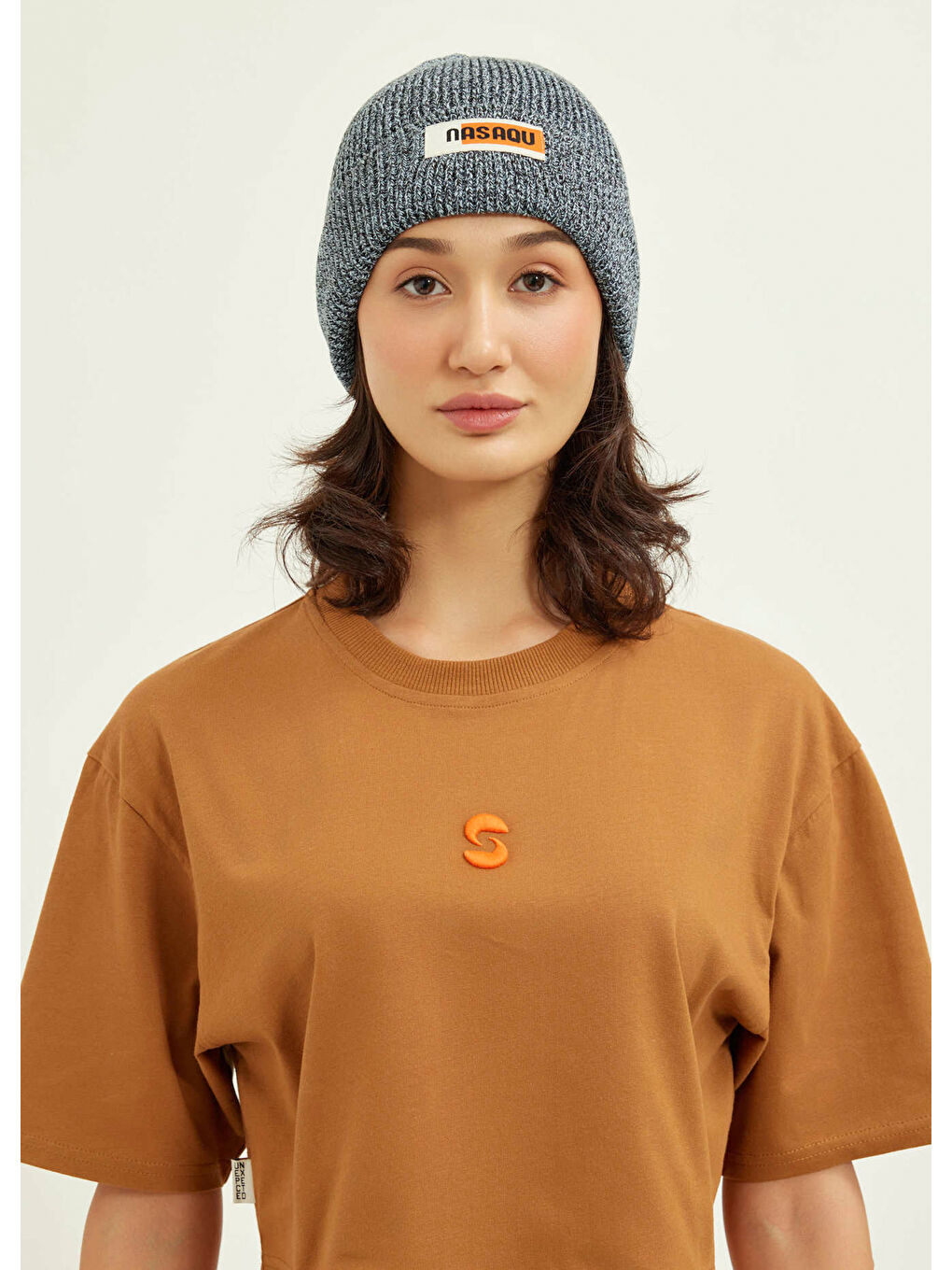 Nibruki Unisex Siyah Gri Örgü Bere-3