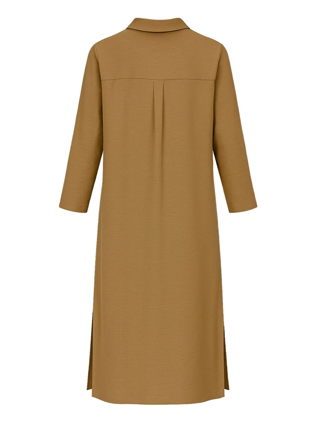 Kahverengi Taba Modal Karışımlı Camel Uzun Tunik-1