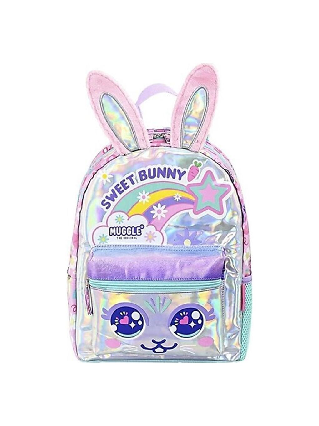 2 Bölmeli Bunny Anaokulu Sırt Çantası Turkuaz (MU-9099)