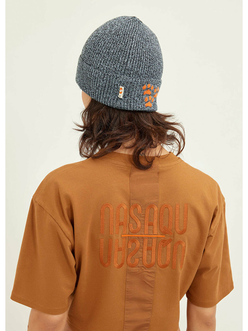 Nibruki Unisex Siyah Gri Örgü Bere-5