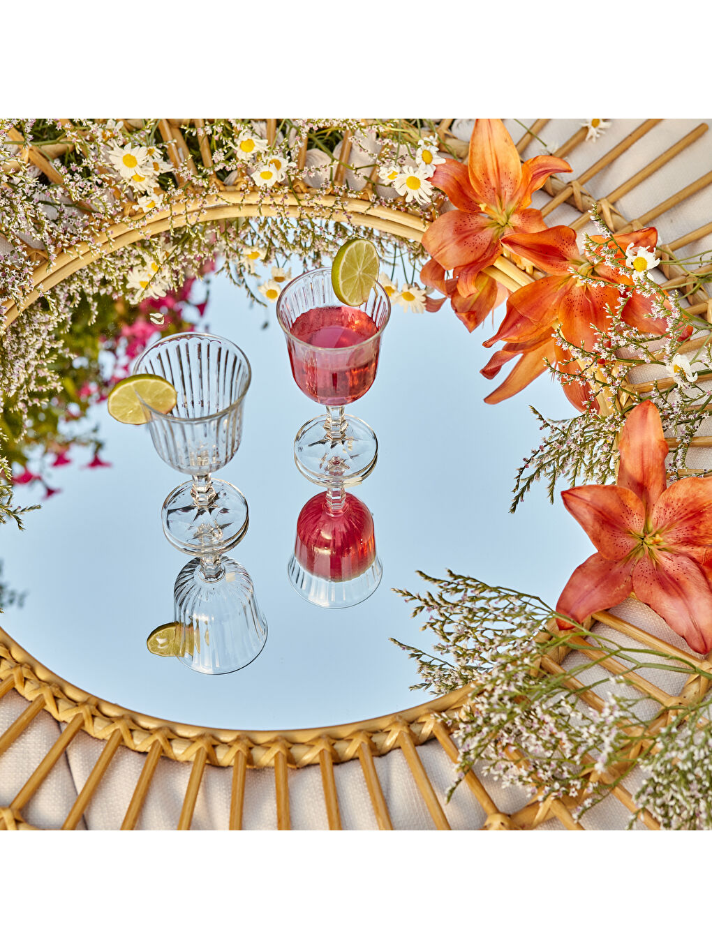 Renksiz Line Kadeh 2'li Naturel (240 cc)-2