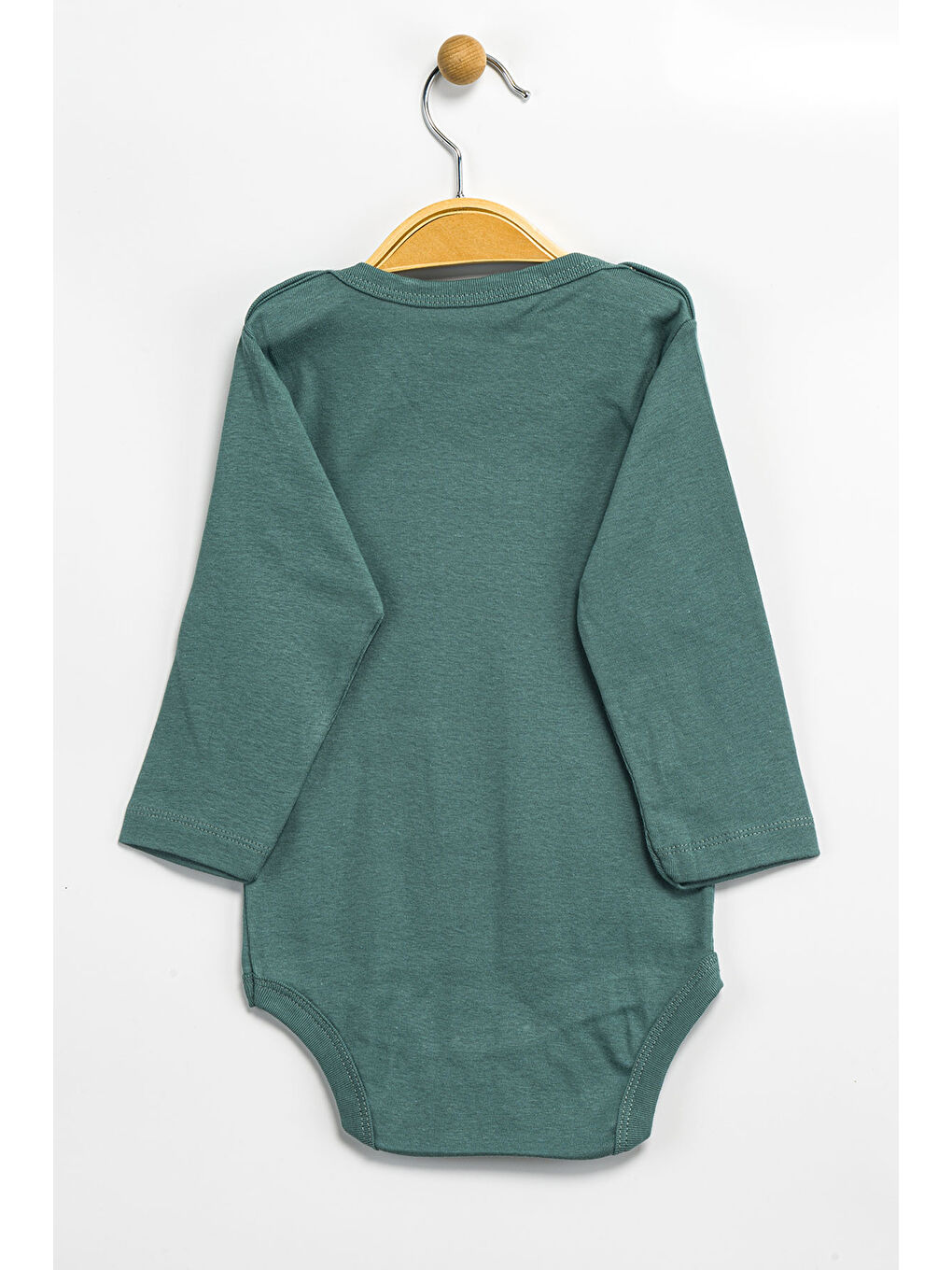 Yeşil Erkek Kız Bebek Çıtçıtlı % 100 Pamuk Body & Zıbın 0 Ay - 12 Ay-1