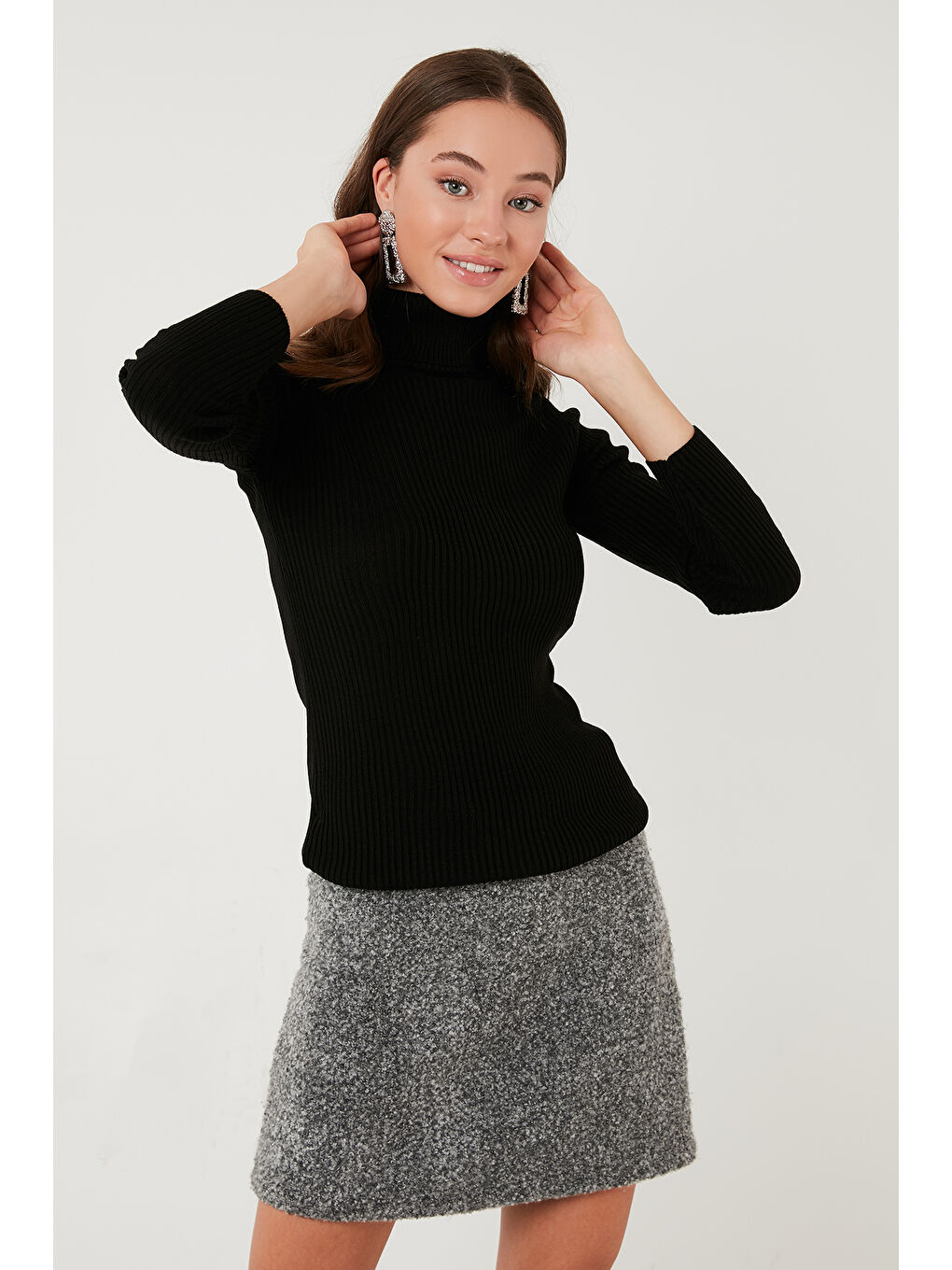 Kahverengi Fitilli Regular Fit Balıkçı Yaka Soft Akrilik 2'li Paket Kazak 4614102S2-1