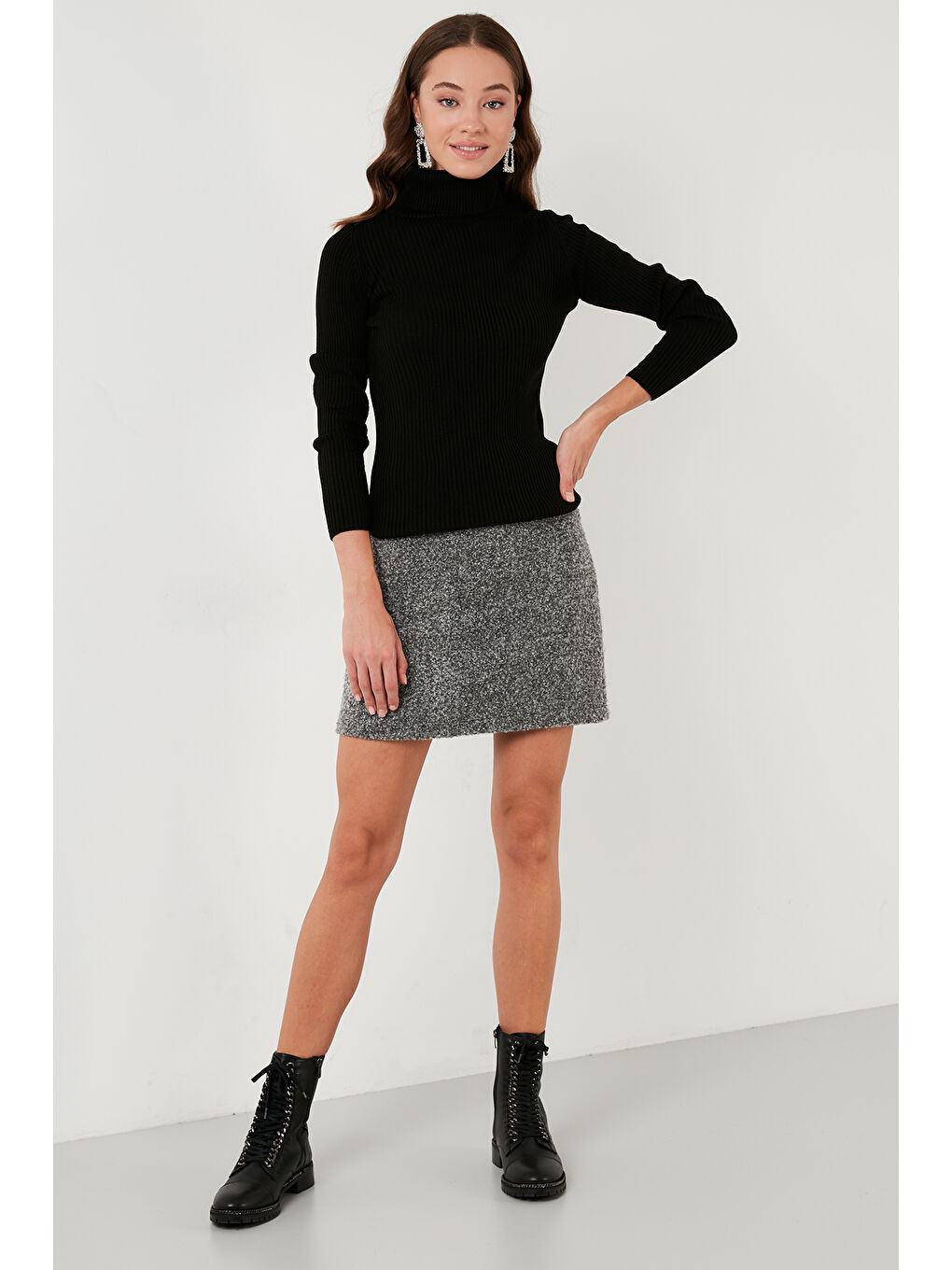 Kahverengi Fitilli Regular Fit Balıkçı Yaka Soft Akrilik 2'li Paket Kazak 4614102S2-3