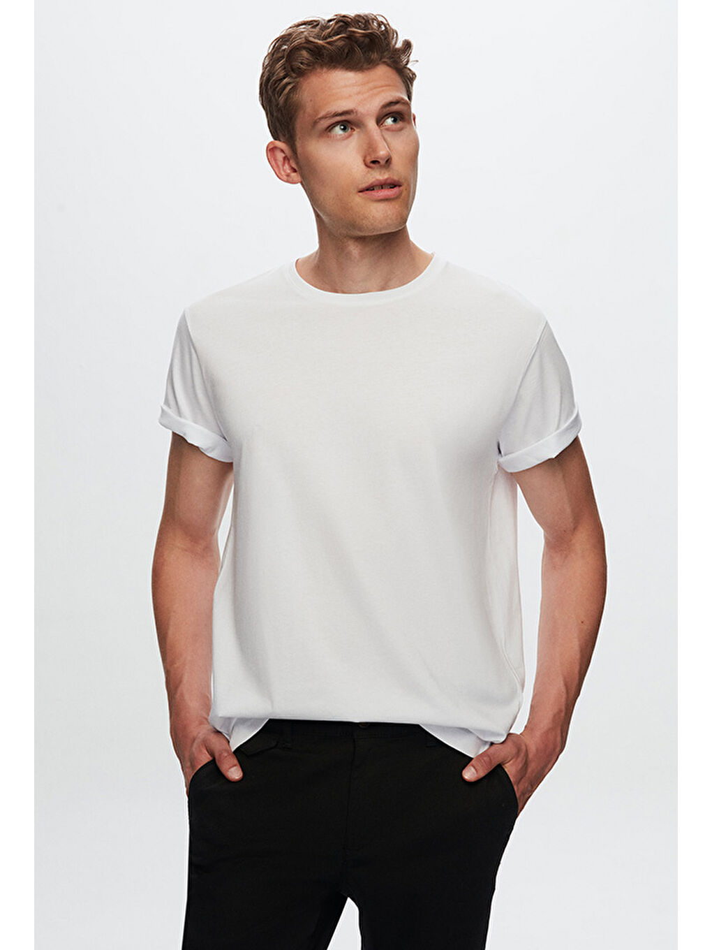 Siyah/Beyaz 5'Li Oversize %100 Pamuk T-Shirt-2