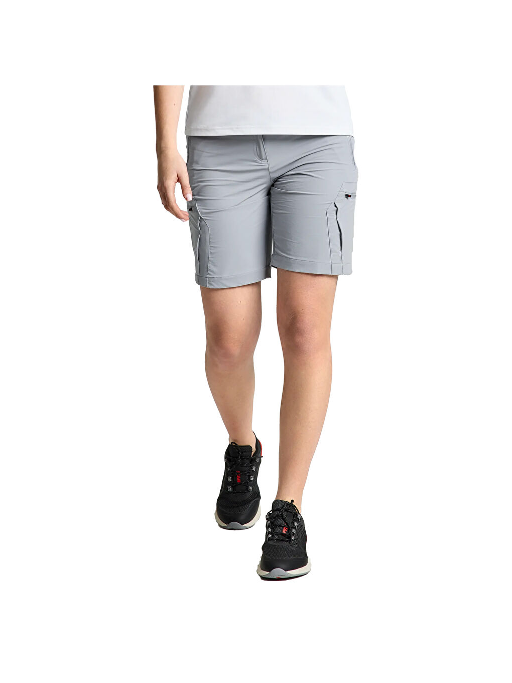 Ws Tech Cargo Short Kadın Gri Şort-2