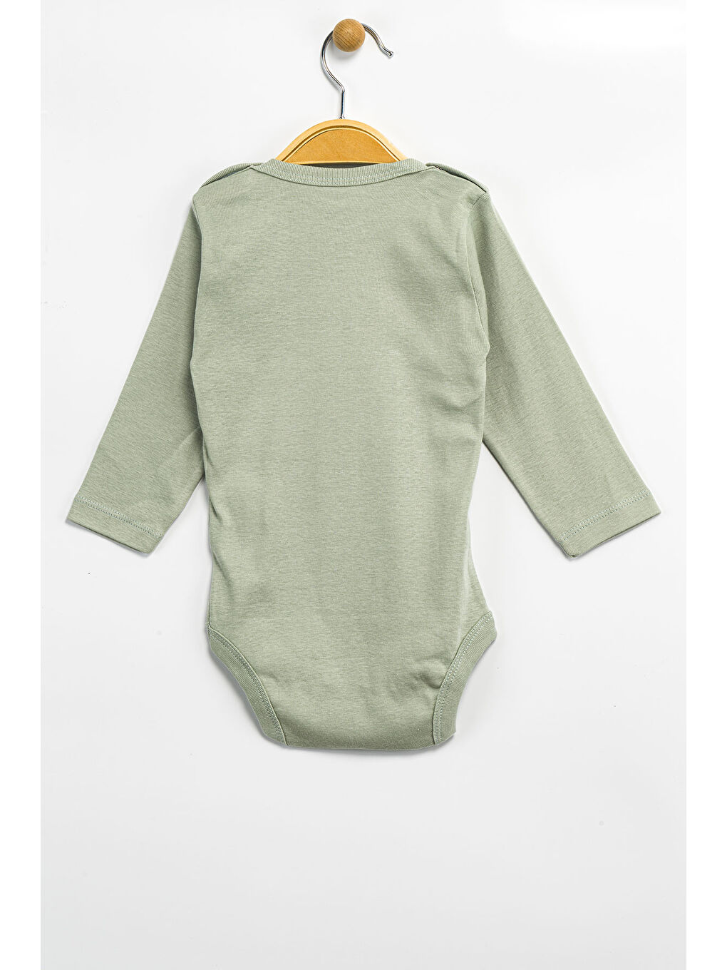 Yeşil Erkek Kız Bebek Çıtçıtlı % 100 Pamuk Body & Zıbın 0 Ay - 12 Ay-1