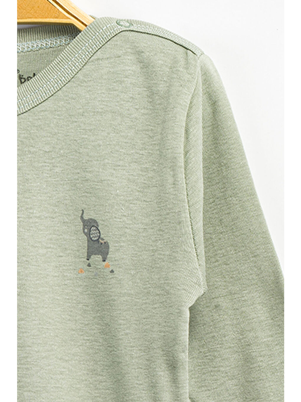 Yeşil Erkek Kız Bebek Çıtçıtlı % 100 Pamuk Body & Zıbın 0 Ay - 12 Ay-2