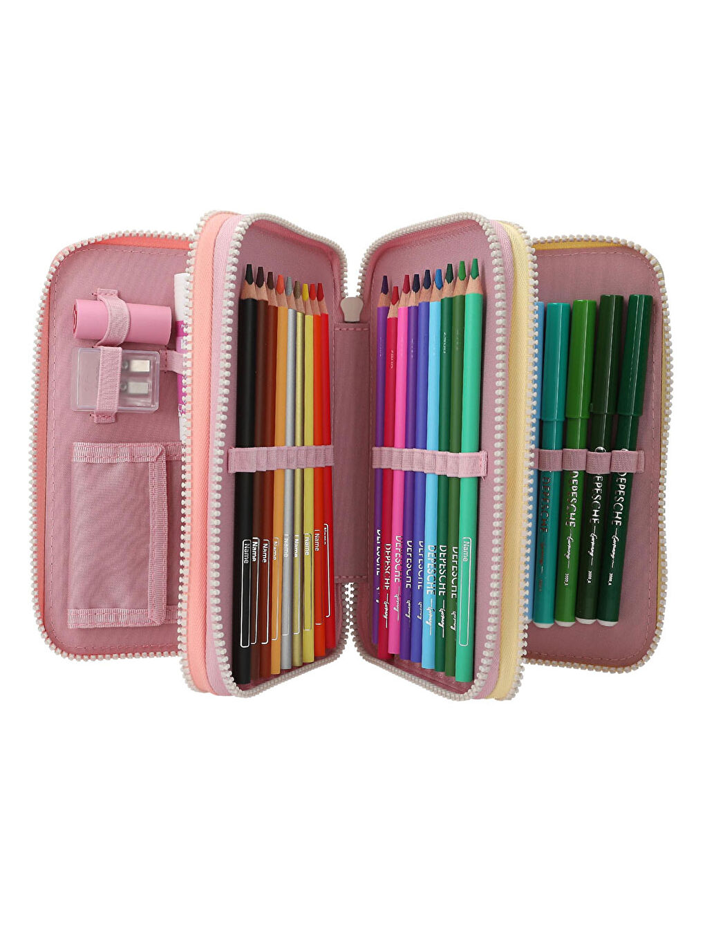 Ylvi 3 Katlı İçi Dolu Kalem Çantası 13278-2