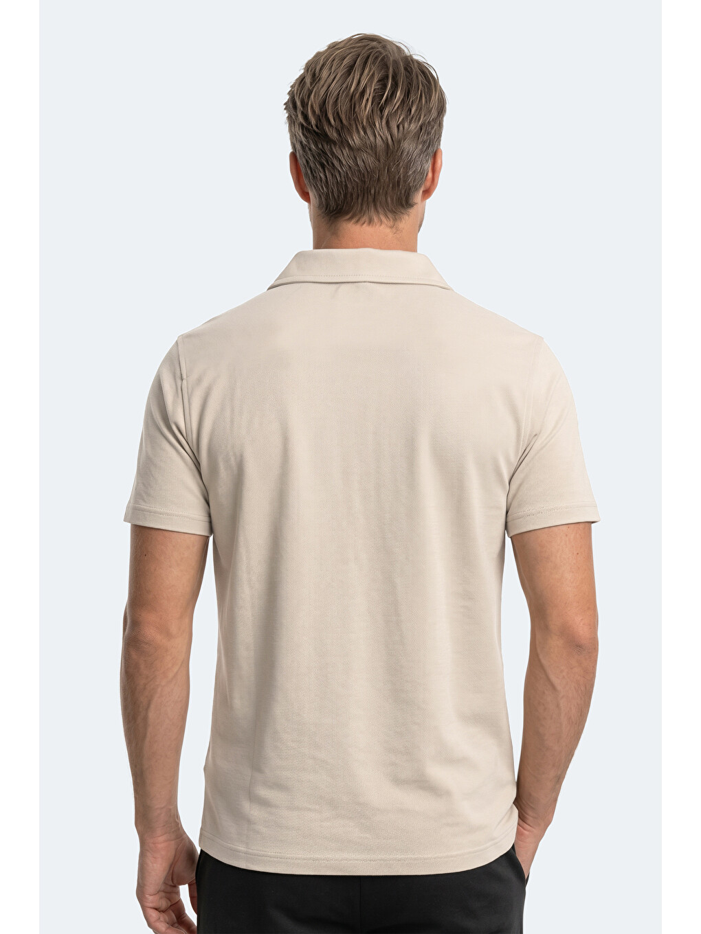 KHAN Erkek Polo Yaka Bej Tişört-4