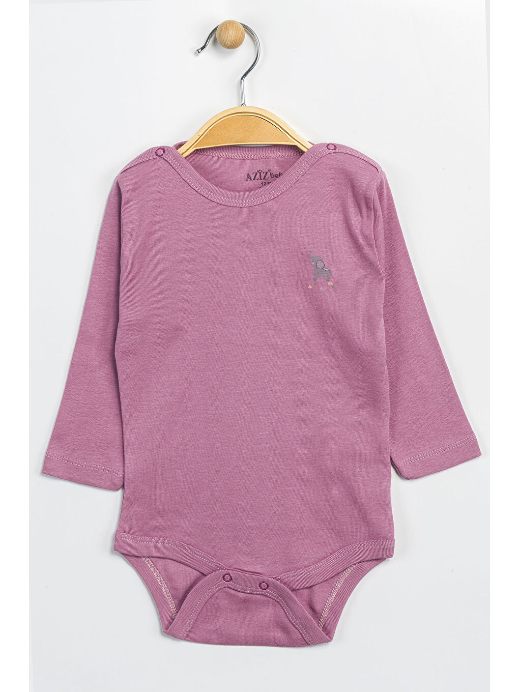 Mürdüm Erkek Kız Bebek Çıtçıtlı % 100 Pamuk Body & Zıbın 0 Ay - 12 Ay