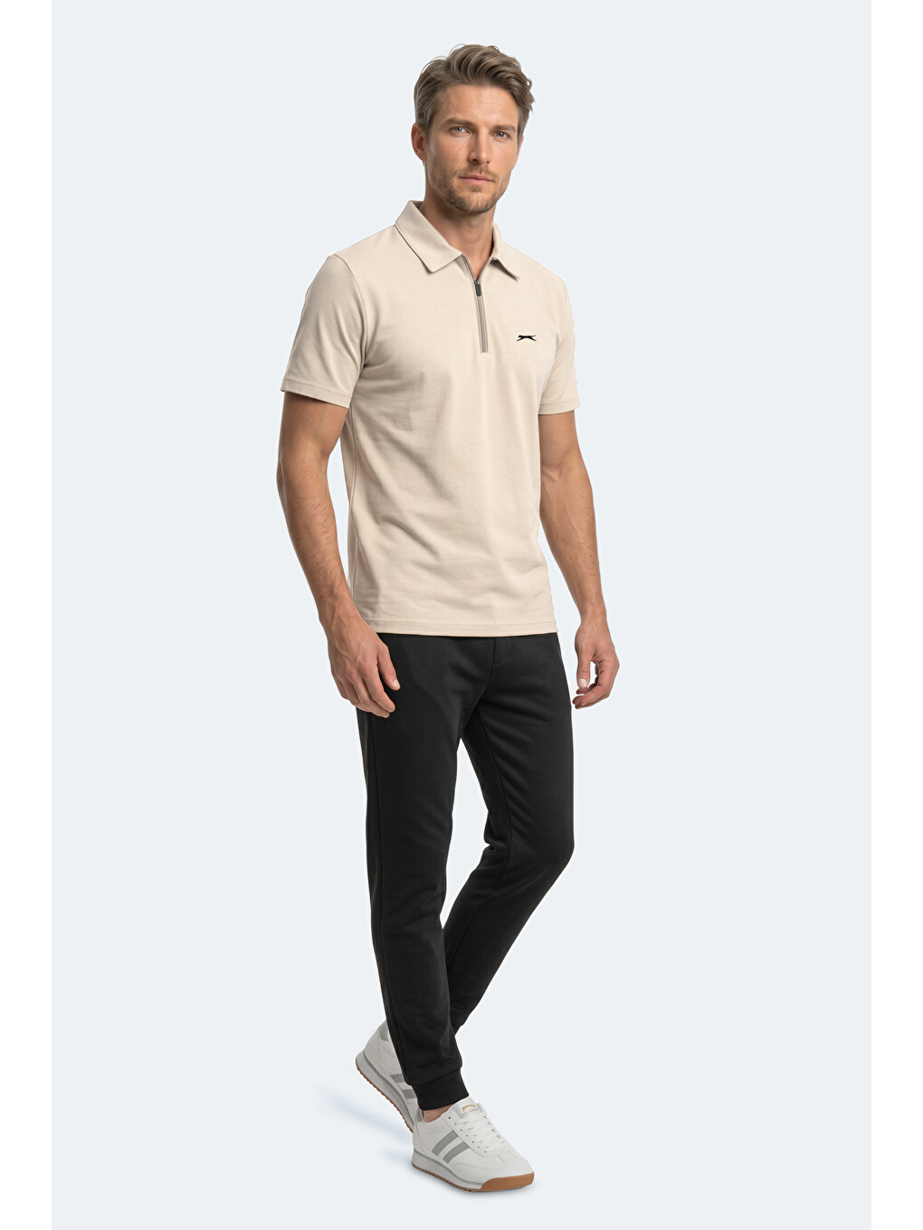 KHAN Erkek Polo Yaka Bej Tişört-6