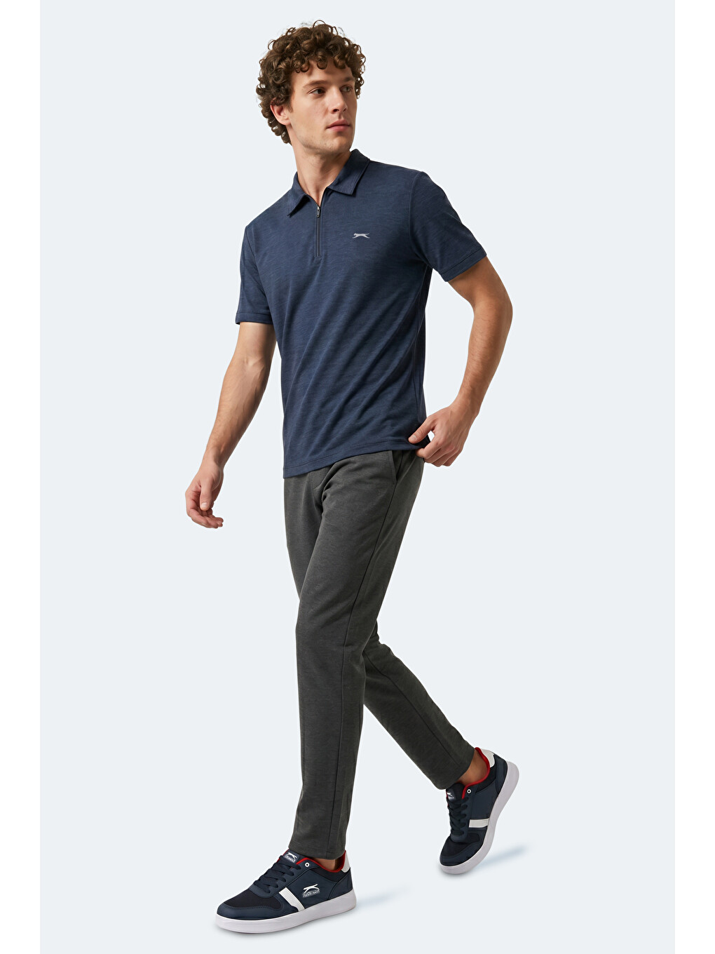 KHAN Erkek Polo Yaka Lacivert Tişört-3