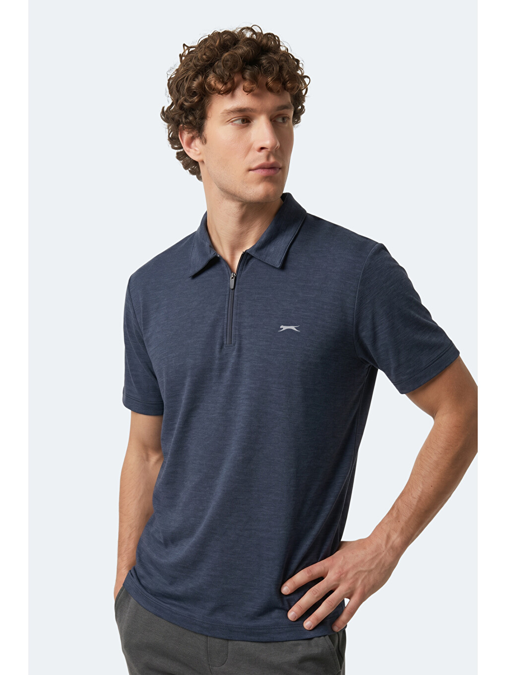 KHAN Erkek Polo Yaka Lacivert Tişört-4