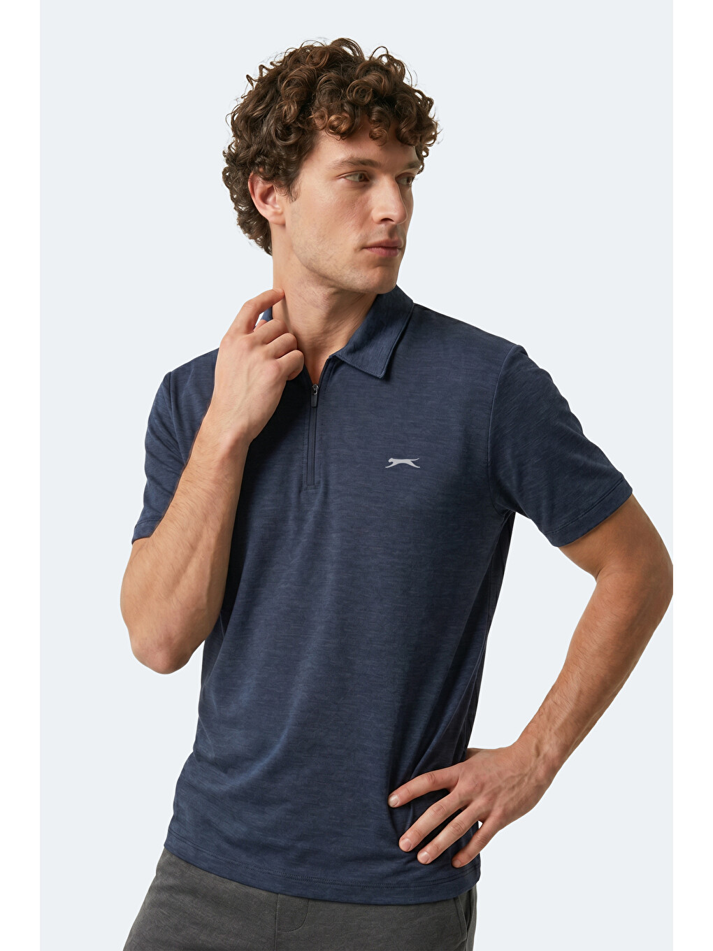 KHAN Erkek Polo Yaka Lacivert Tişört-5