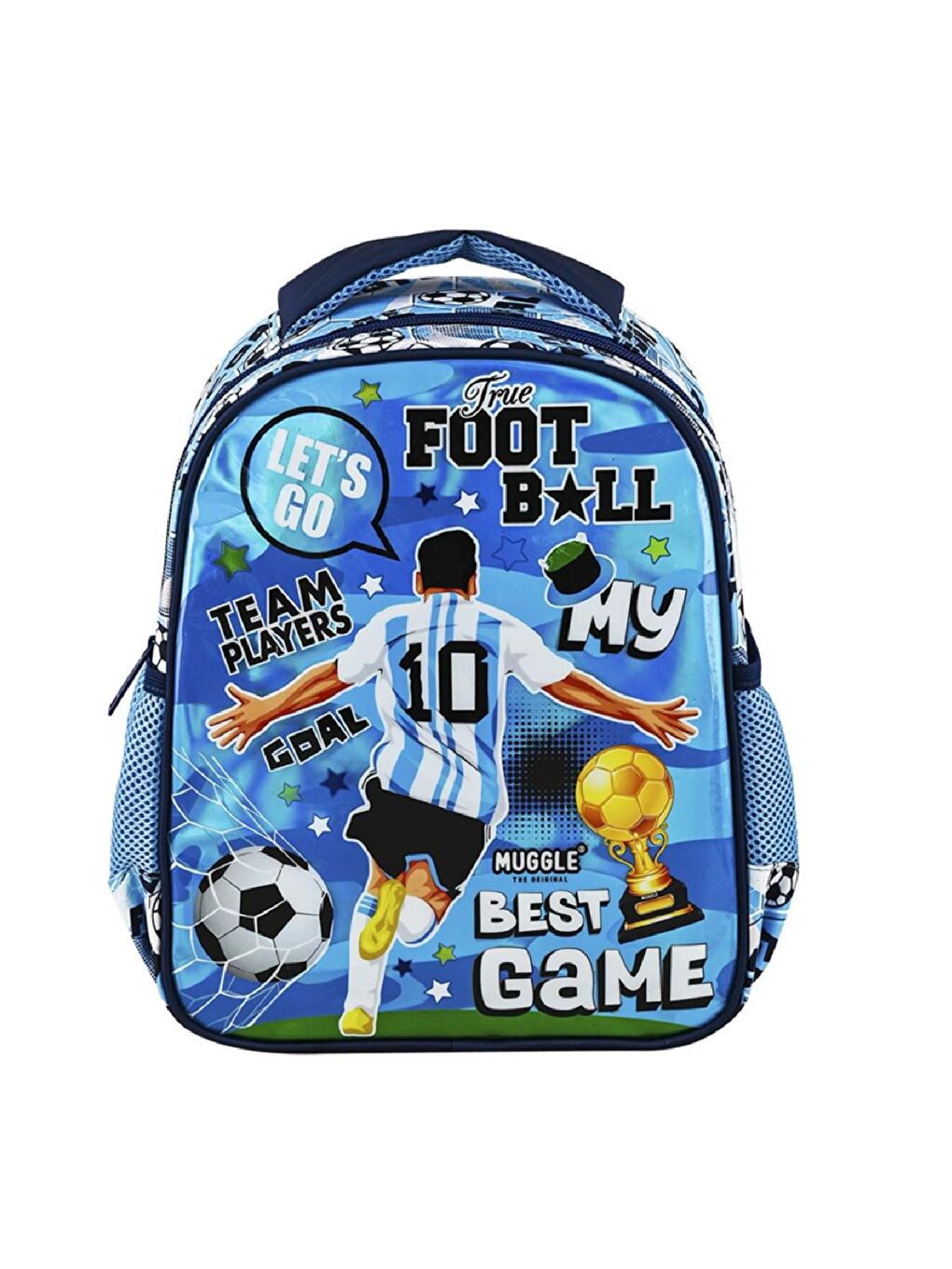 Tek Bölmeli Best Game Anaokulu Çantası Mavi (MU-9113)