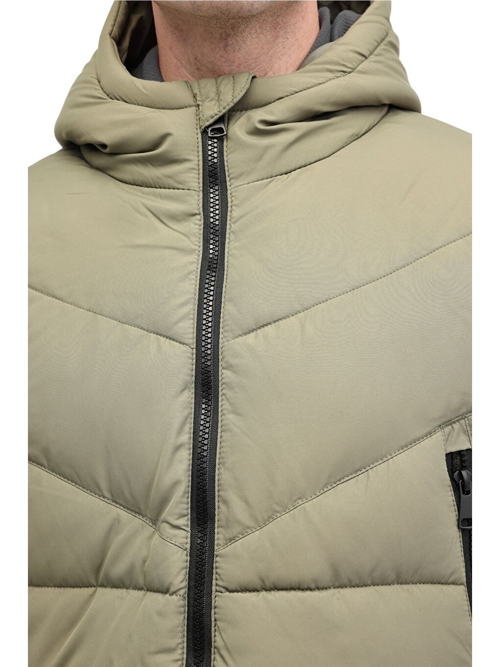 ML BLOCK COAT 5PR Haki Erkek Kısa Şişme Mont-3