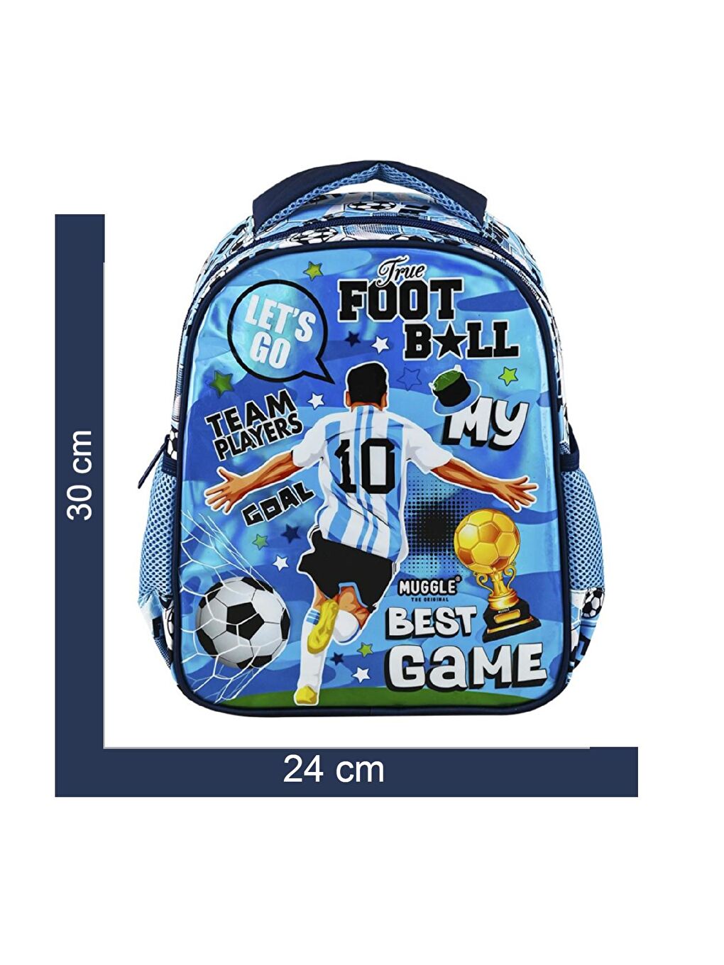Tek Bölmeli Best Game Anaokulu Çantası Mavi (MU-9113)-1