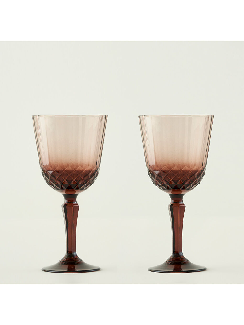 Colore Kesme Kadeh 2'li Kahverengi (310 cc)