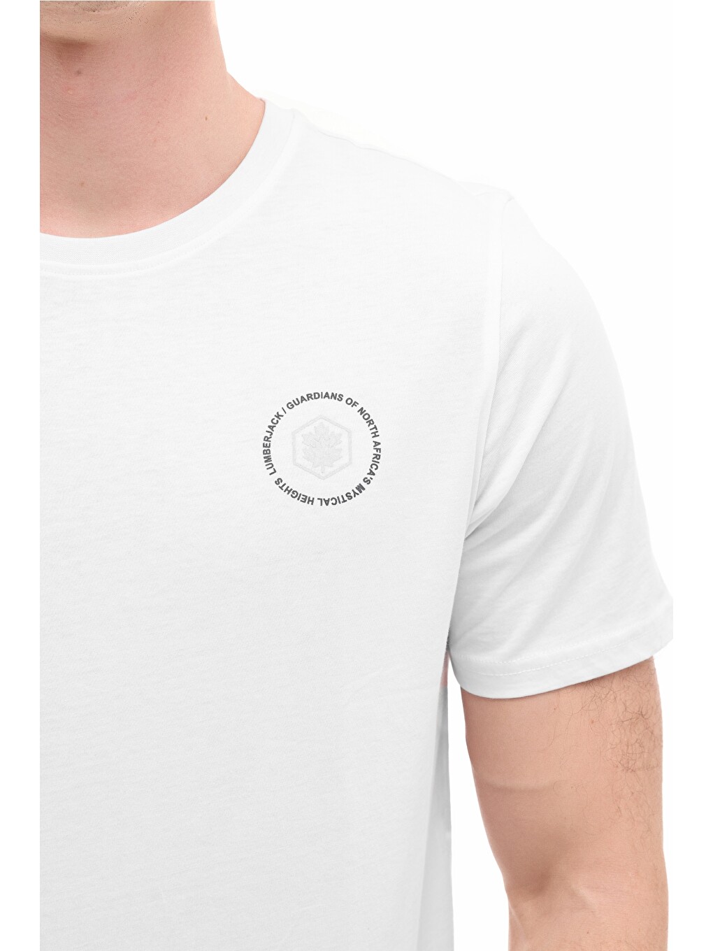 Beyaz Erkek Kısa Kol T-Shirt-3