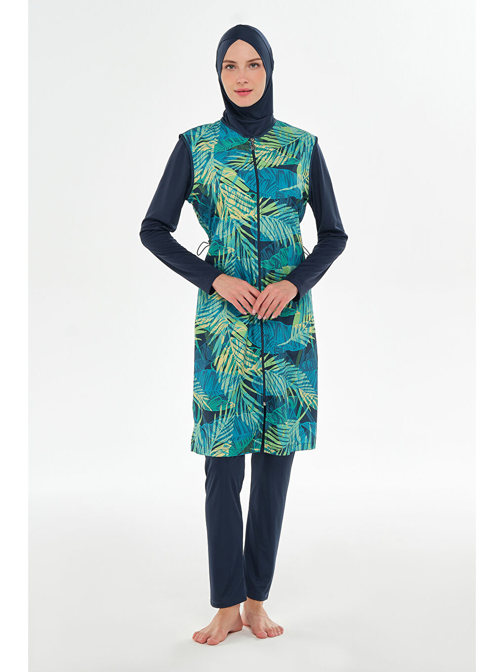 Tam Kapalı Tesettür Mayo 3309 Koyu Lacivert-1