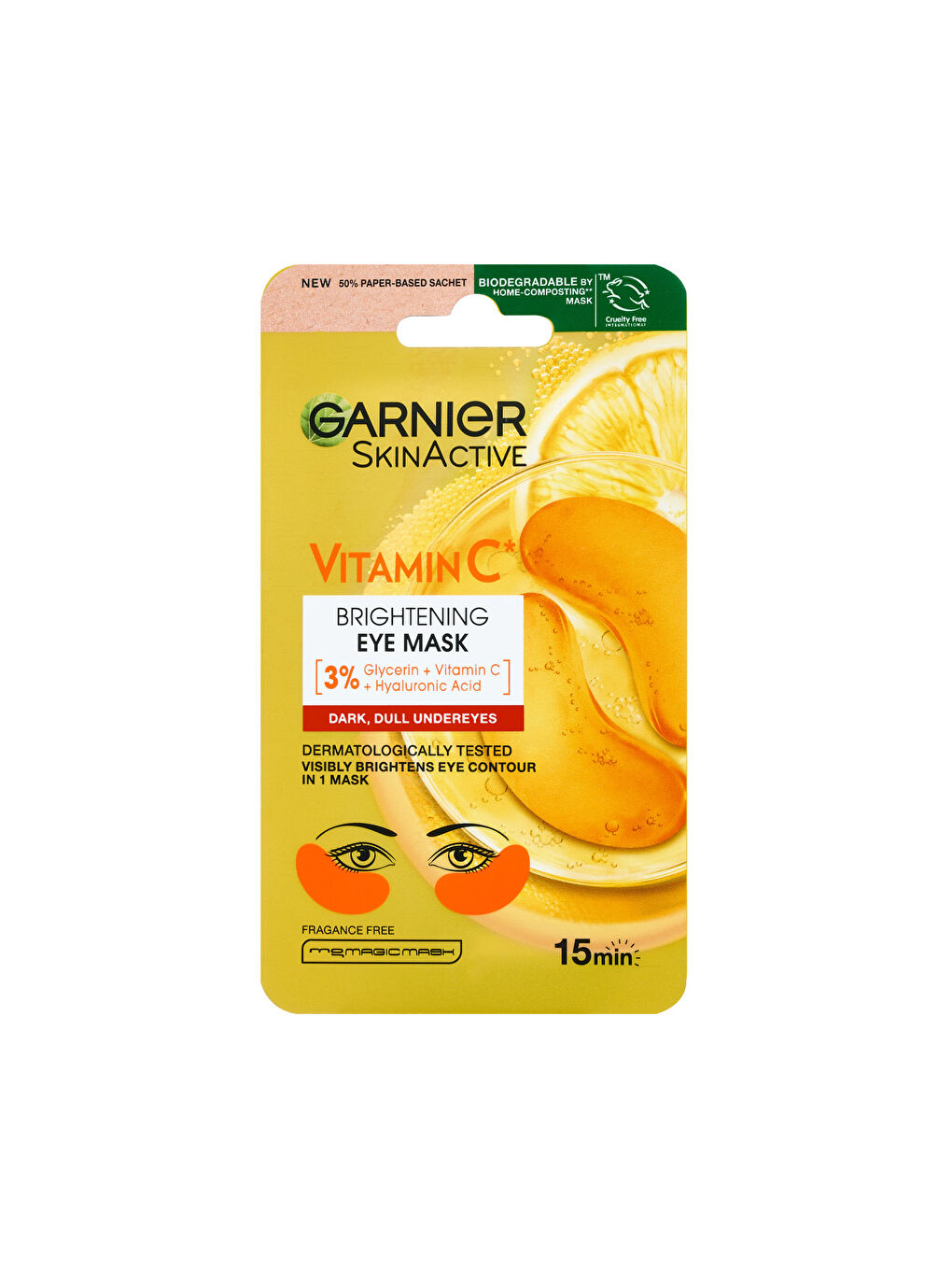 GARNIER Beyaz C Vitamini Parlak Aydınlatıcı Göz Maskesi - 1