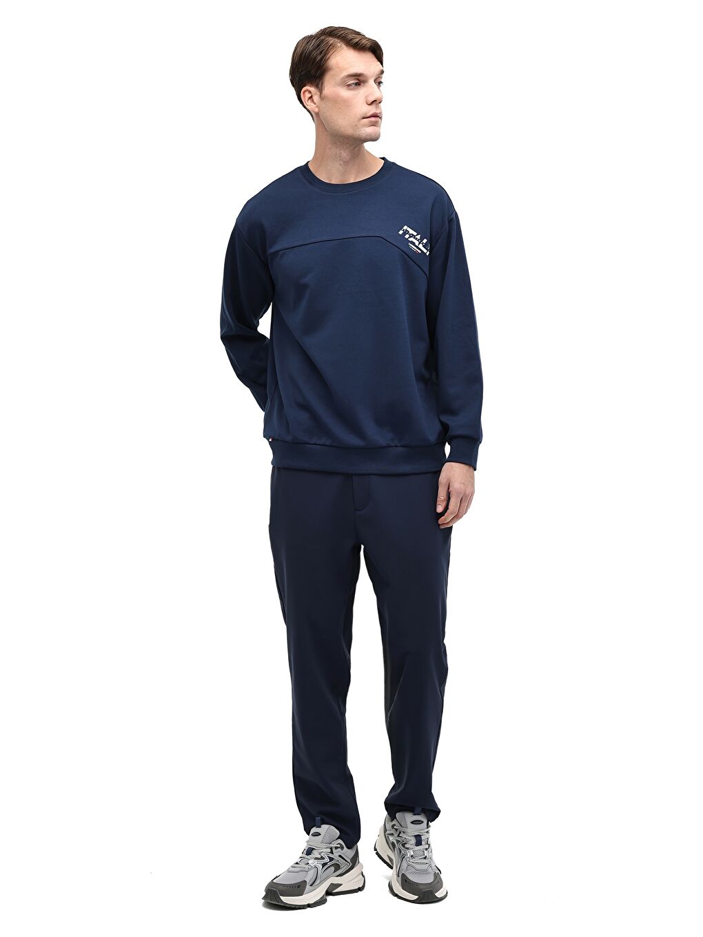 ML RENATO 16SD1161 5PR Lacivert Erkek Sweatshirt-2