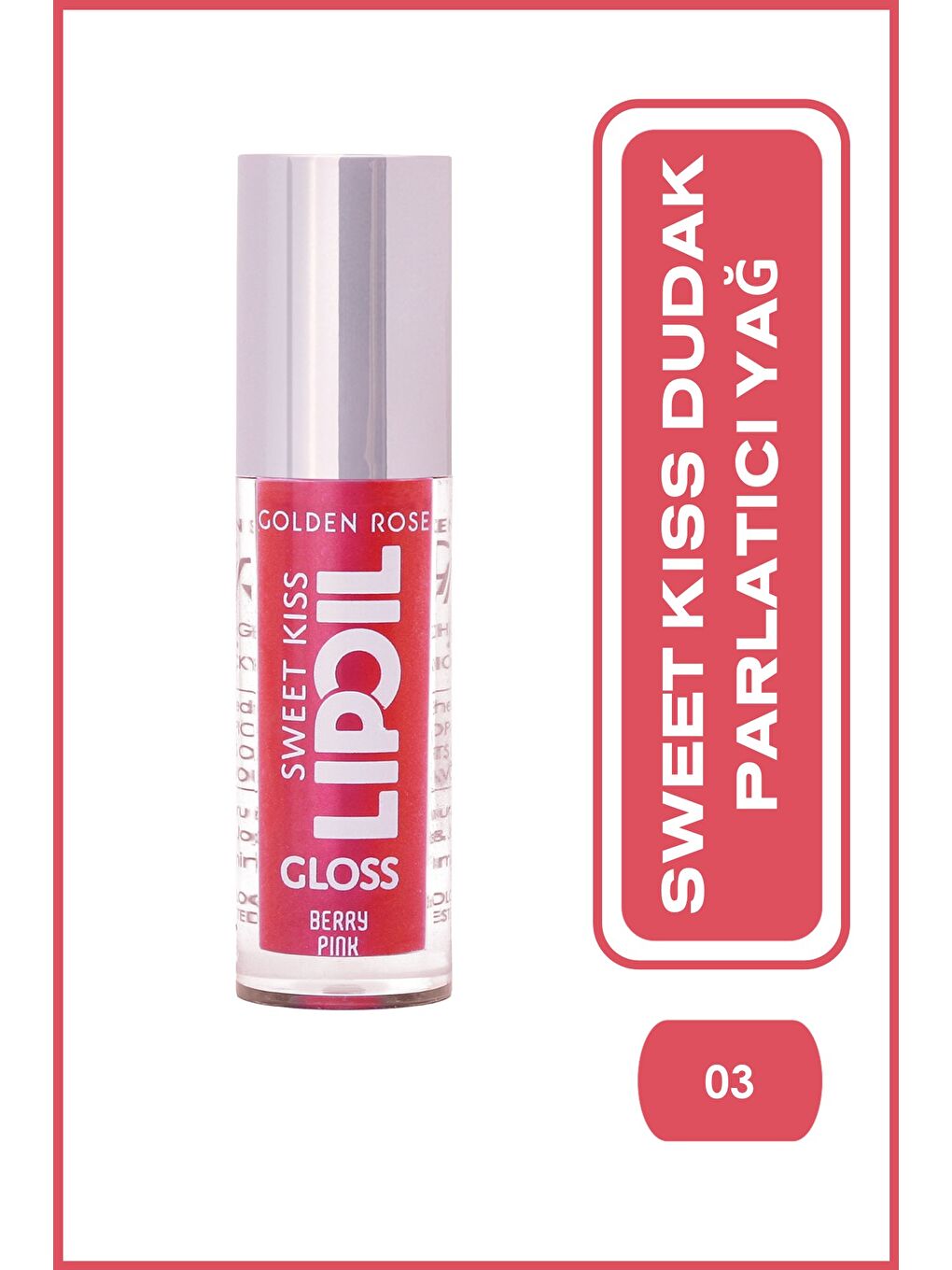 Sweet Kiss Lip Oil Gloss No:03 - Dudak Parlatıcı Yağ