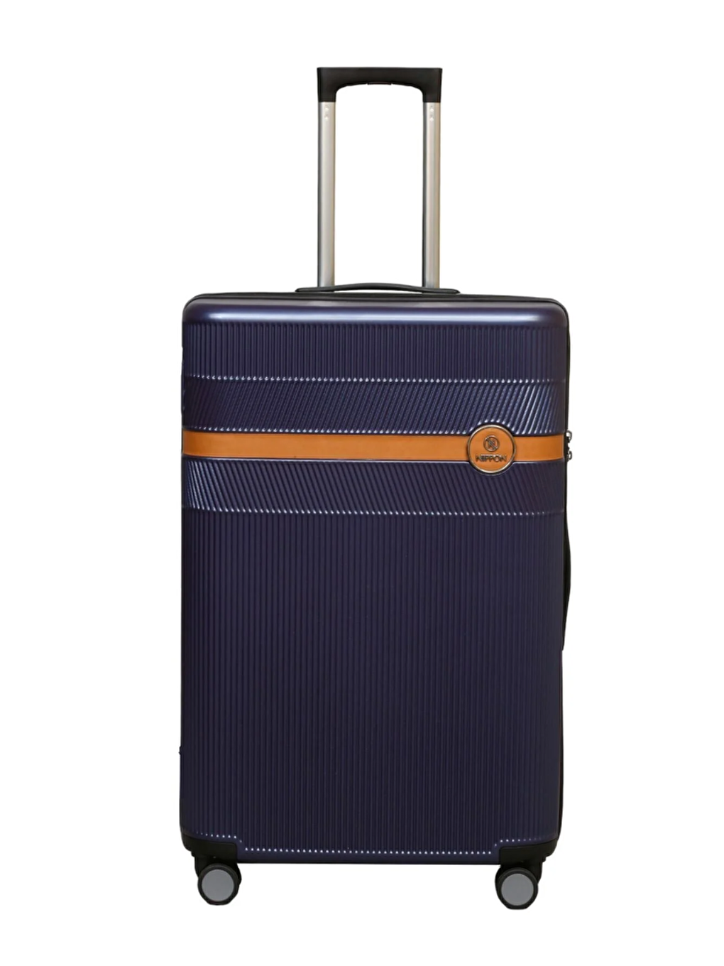 Lacivert Kırılmaz Polikarbon TSA Kilitli 8 Tekerlek Valiz Seti 1816-1