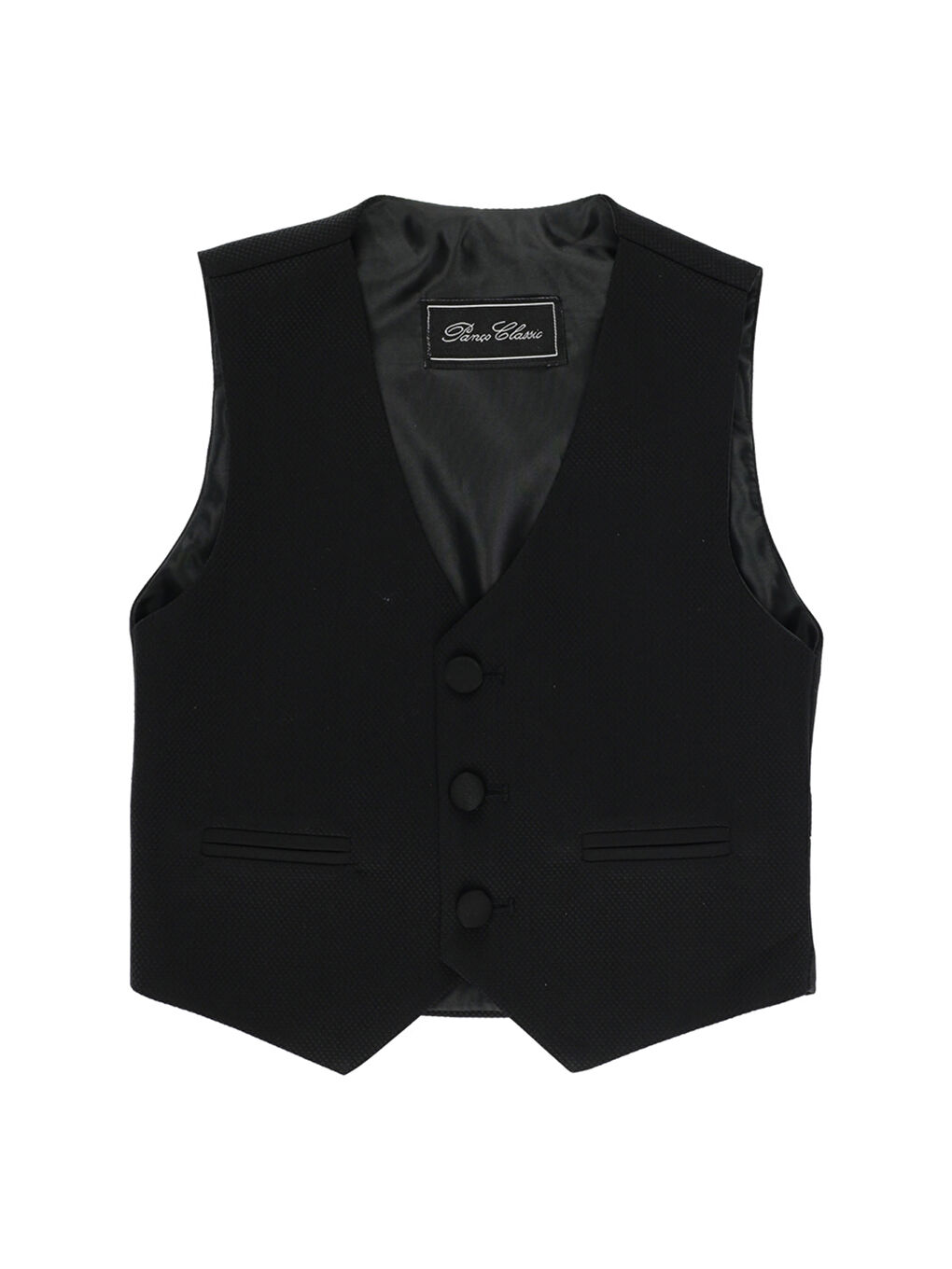 Siyah Erkek Bebek Yelekli Smokin Takım-1