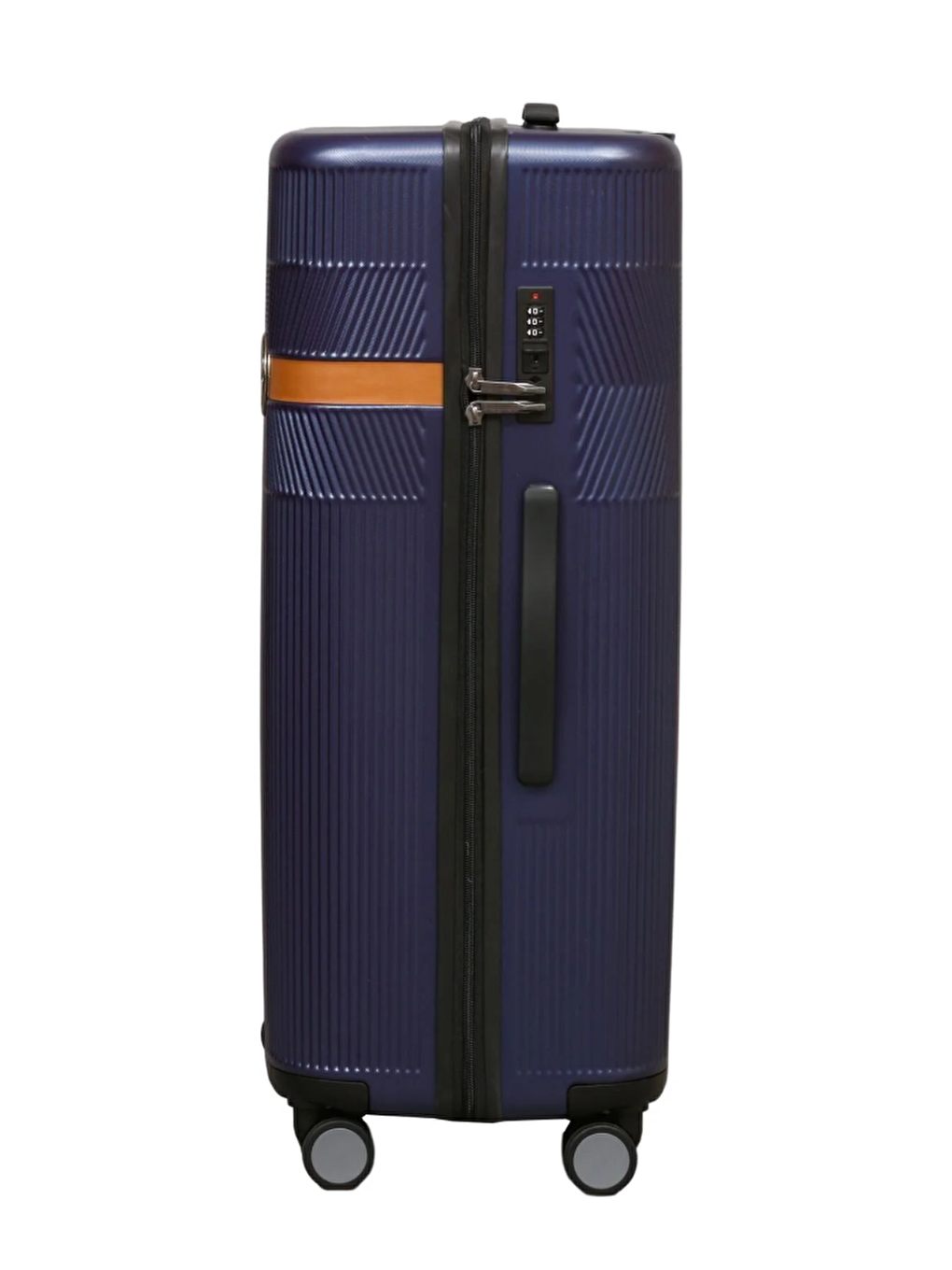 Lacivert Kırılmaz Polikarbon TSA Kilitli 8 Tekerlek Valiz Seti 1816-4